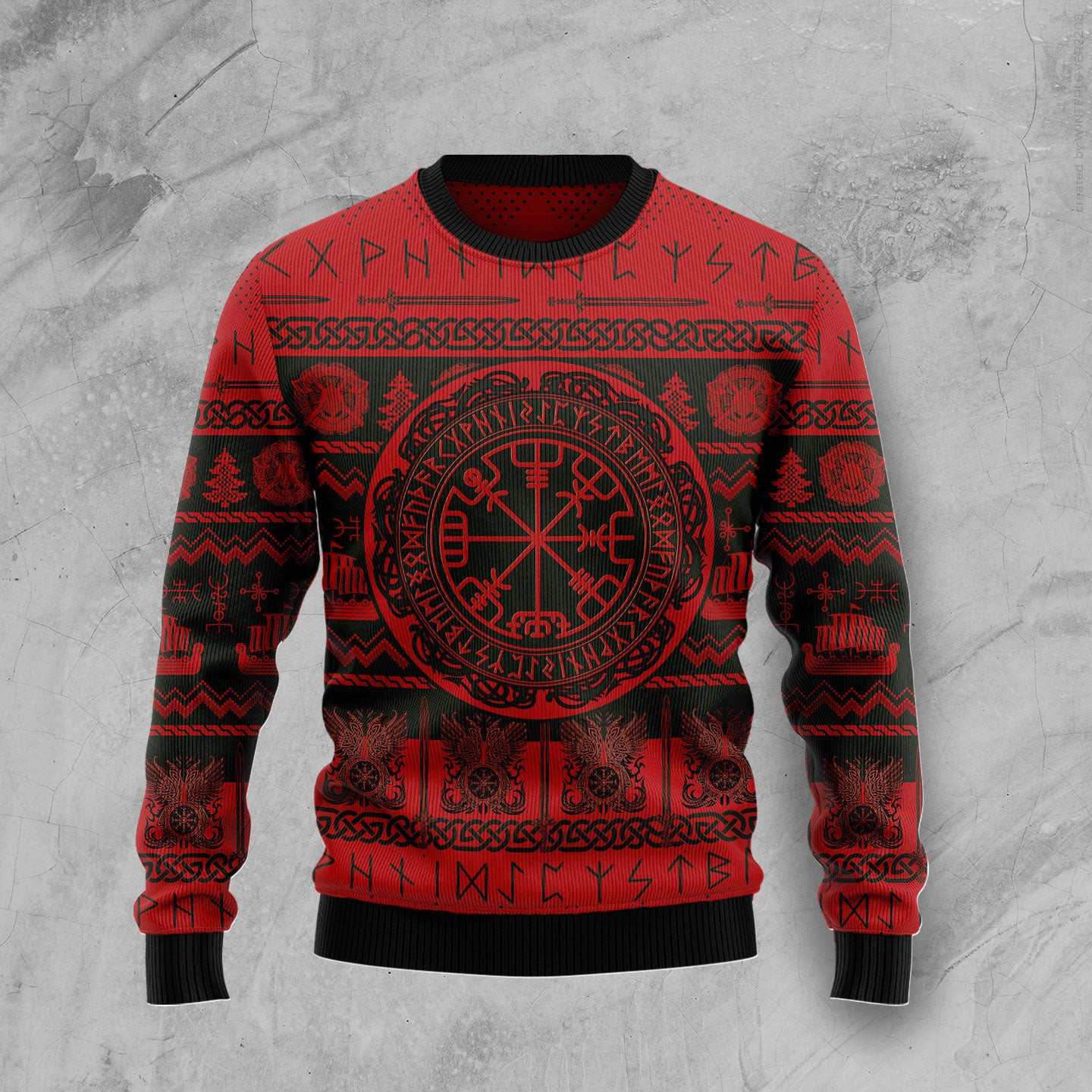 Viking Vegvisir Ugly Christmas Sweater