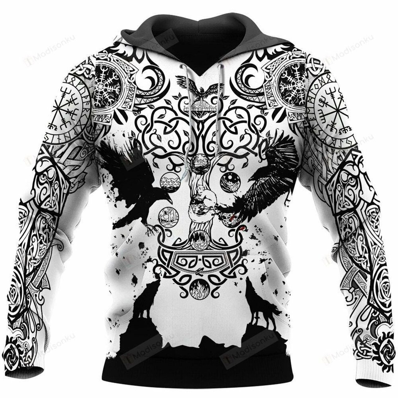 Vikings Tattoo 3d All Over Print Hoodie