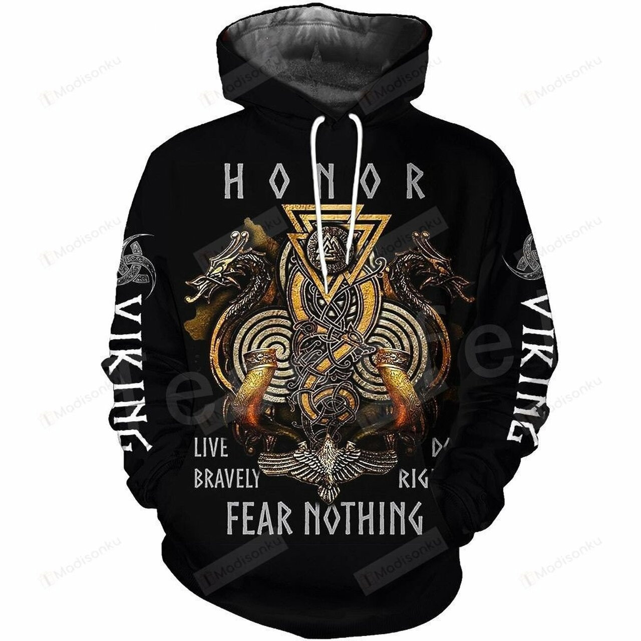 Vikings Tattoo 3d All Over Print Hoodie