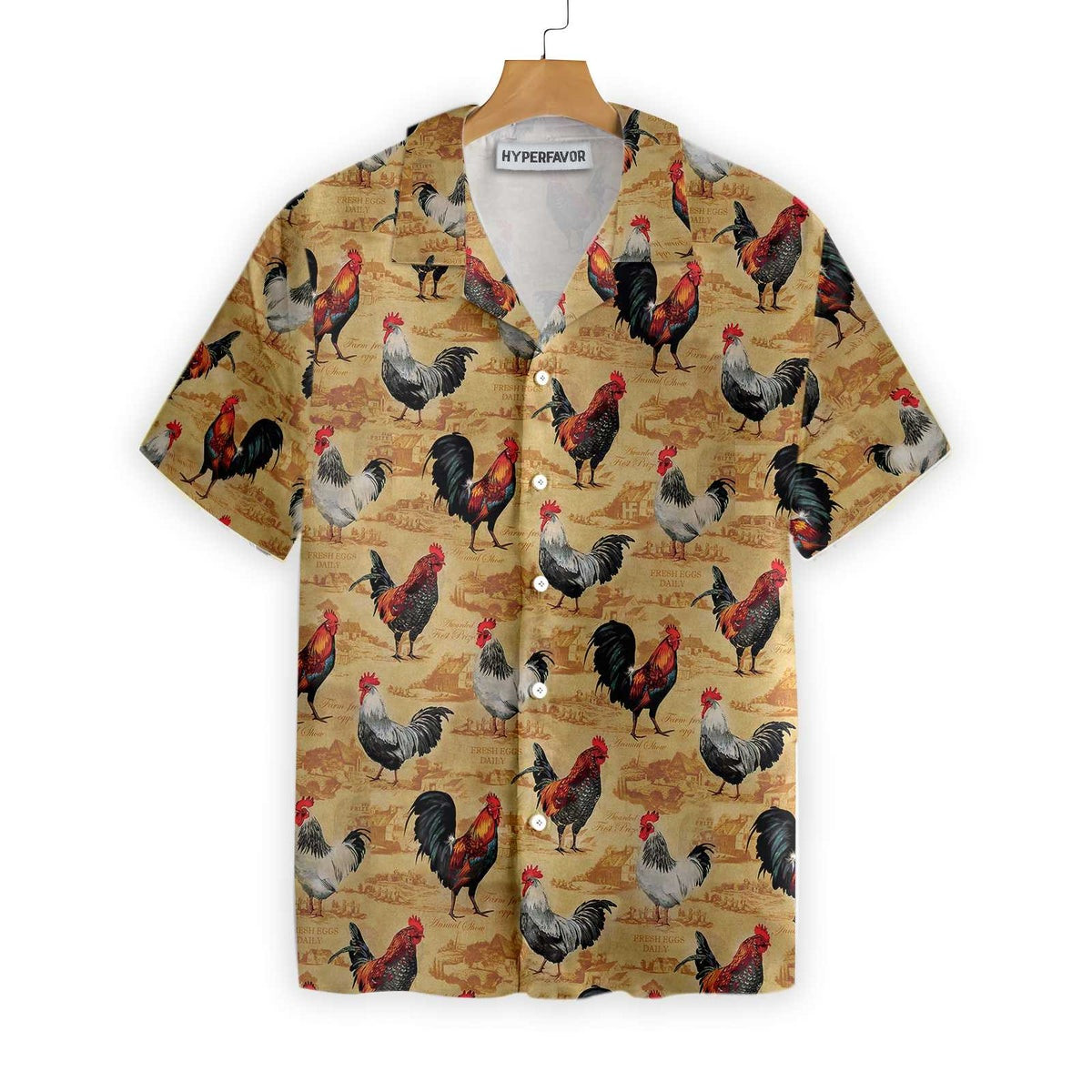 Vintage Chicken Farm Shirt For Men Hawaiian Shirt