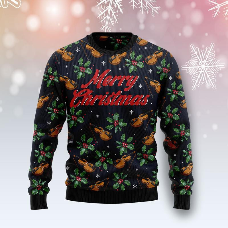 Violin Ugly Christmas Sweater