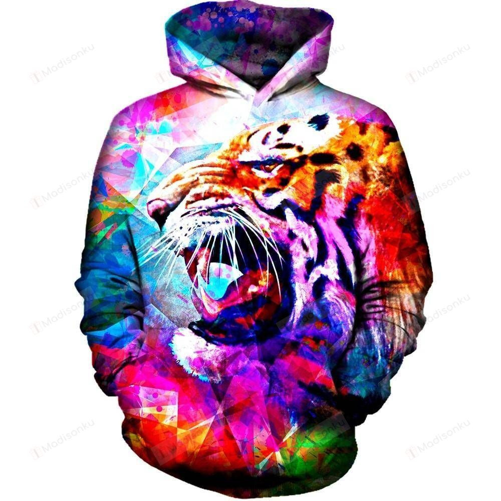 Vivid Tiger 3D All Over Print Hoodie