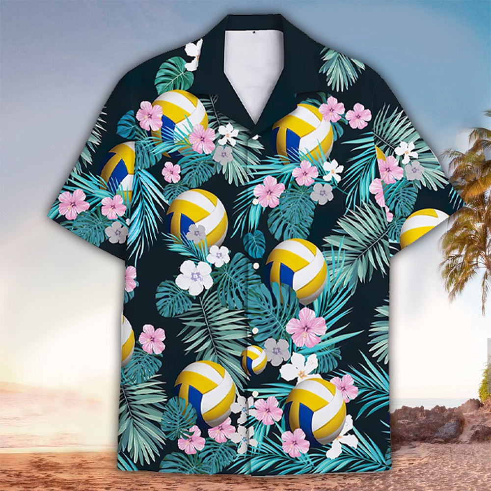 Volleyball Aloha Shirt Perfect Hawaiian Shirt For Volleyball Lover Shirt For Men and Women