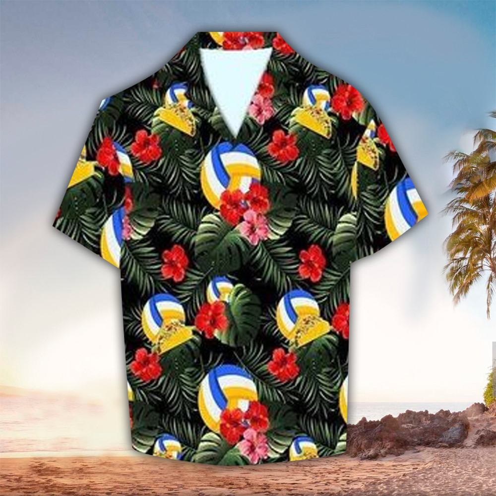 Volleyball Hawaiian Shirt Volleyball Button Up Shirt For Men and Women