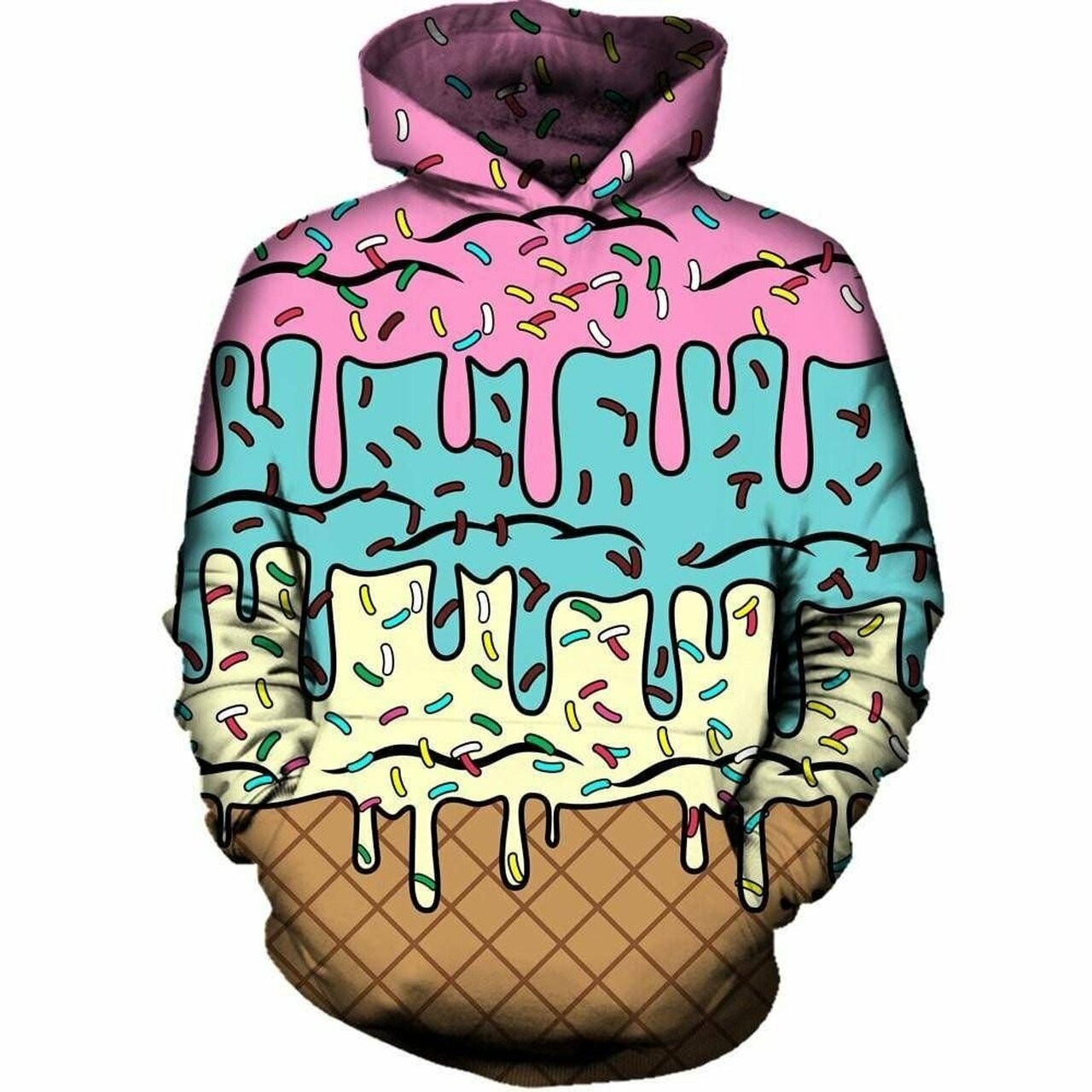 Waffle Ice Cream 3d All Over Print Hoodie