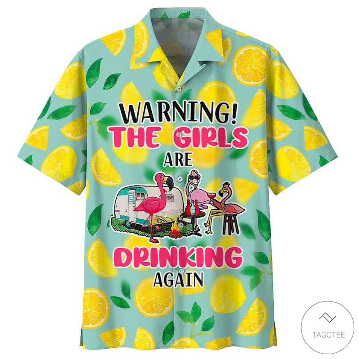 Warning The Girls Are Drinking Again Flamingo Hawaiian Shirt Tropical Hawaiian Shirt For Men Women