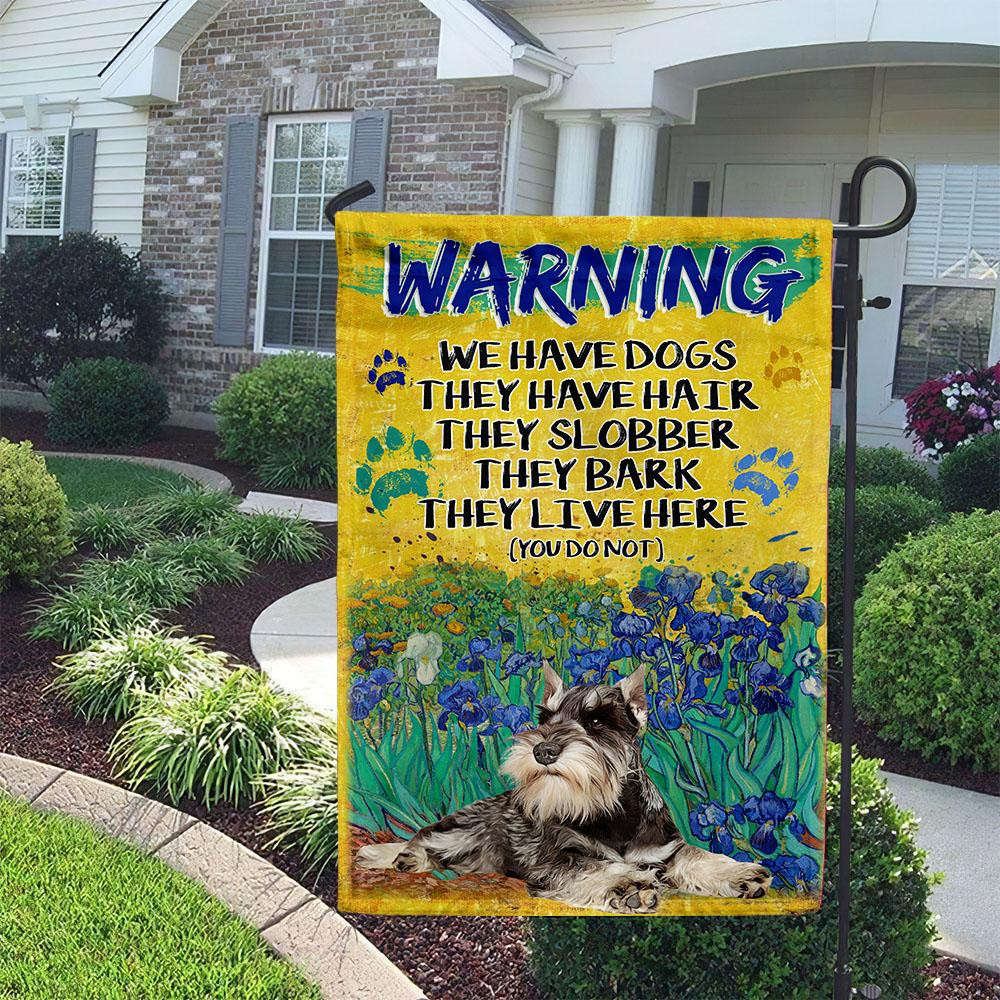 Warning We Have Dogs Garden Flag House Flag