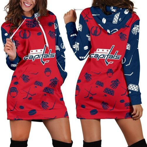 Washington Capitals Hoodie Dress Sweater Dress Sweatshirt Dress 3d All Over Print For Women Hoodie