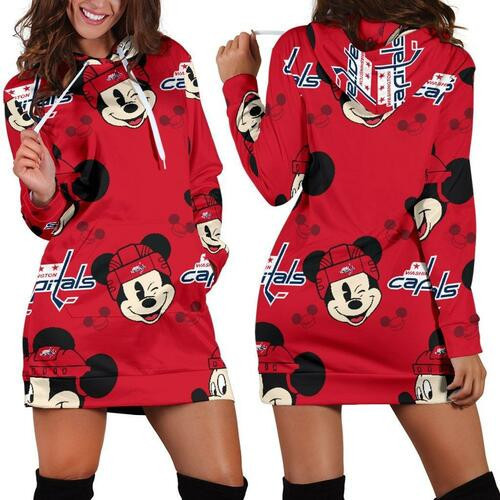 Washington Capitals Hoodie Dress Sweater Dress Sweatshirt Dress 3d All Over Print For Women Hoodie