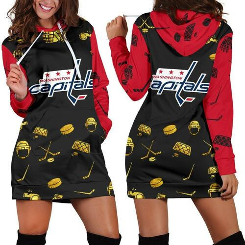 Washington Capitals Hoodie Dress Sweater Dress Sweatshirt Dress 3d All Over Print For Women Hoodie