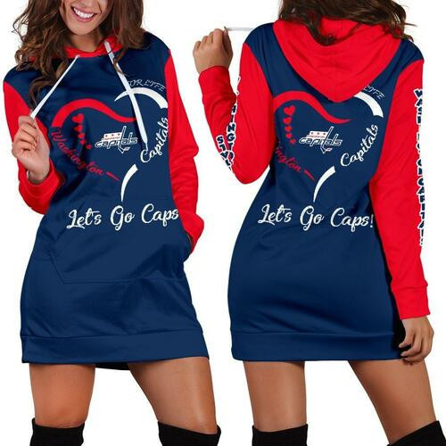 Washington Capitals Hoodie Dress Sweater Dress Sweatshirt Dress 3d All Over Print For Women Hoodie