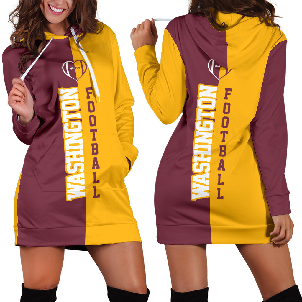 Washington Football Hoodie Dress 3d All Over Print For Women Hoodie