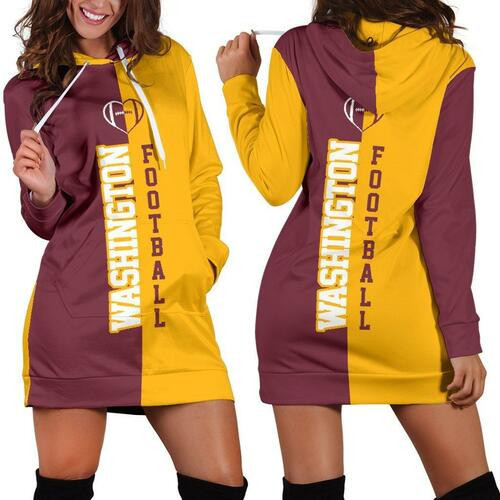 Washington Football Hoodie Dress Sweater Dress Sweatshirt Dress 3d All Over Print For Women Hoodie