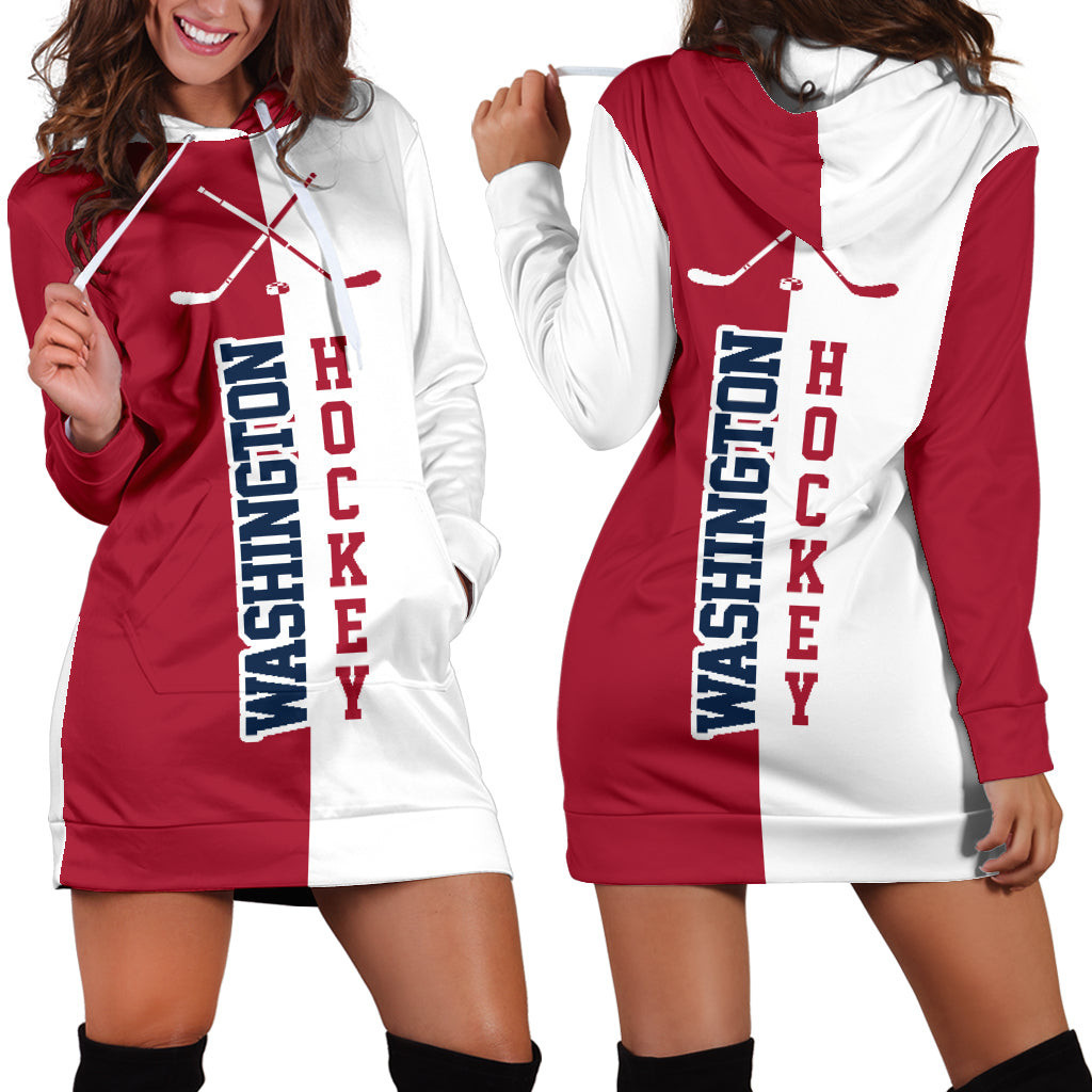 Washington Hockey Hoodie Dress 3d All Over Print For Women Hoodie