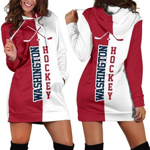 Washington Hockey Hoodie Dress Sweater Dress Sweatshirt Dress 3d All Over Print For Women Hoodie