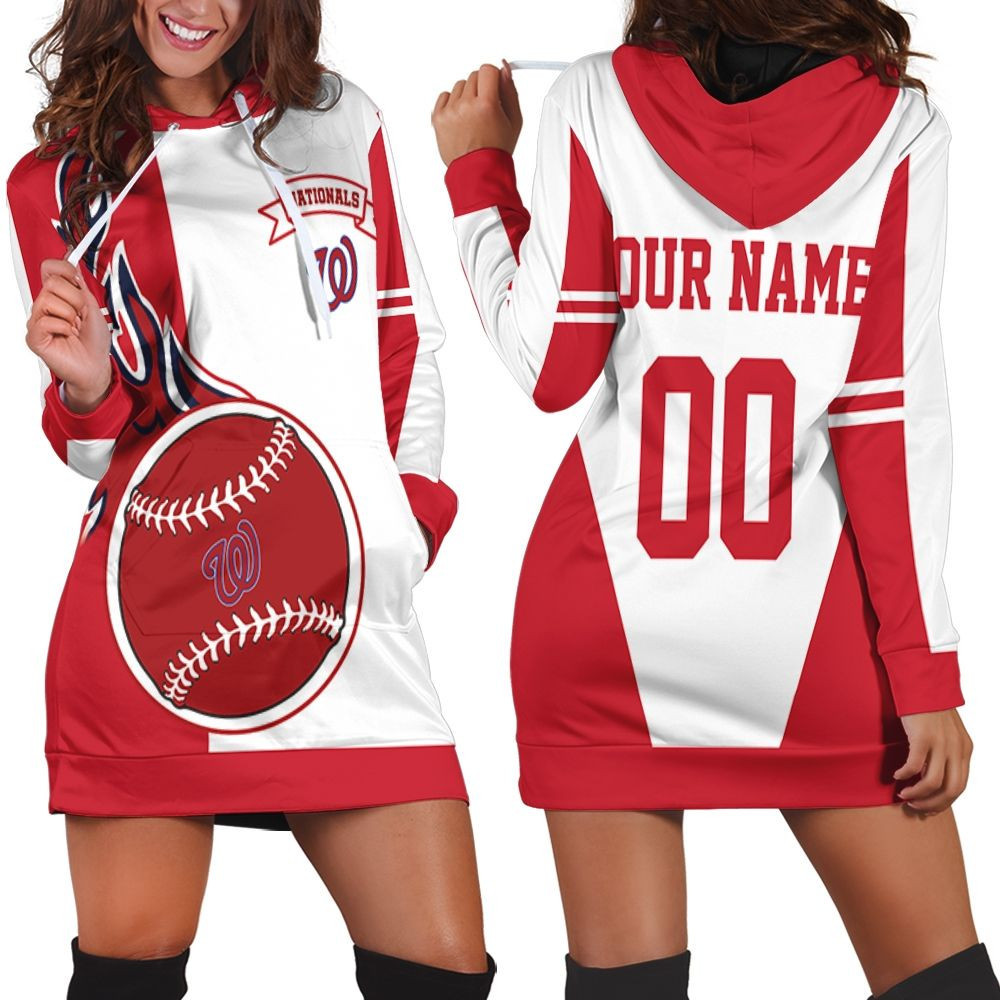 Washington Nationals 3d Hoodie Dress Sweater Dress Sweatshirt Dress