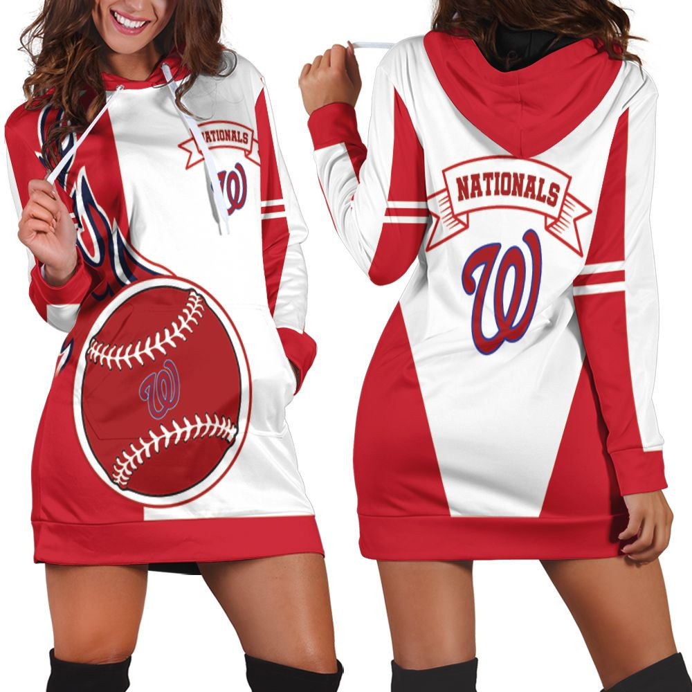 Washington Nationals 3d Hoodie Dress Sweater Dress Sweatshirt Dress