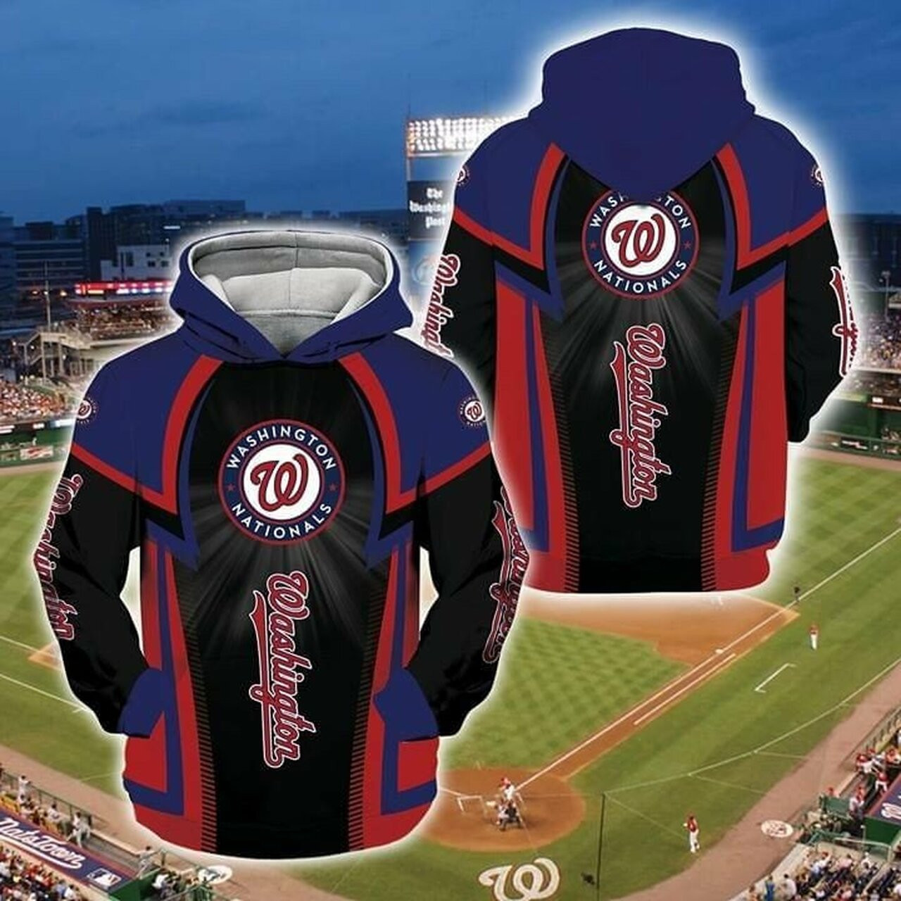 Washington Nationals Mlb For Nationals Fan 3d All Over Print Hoodie