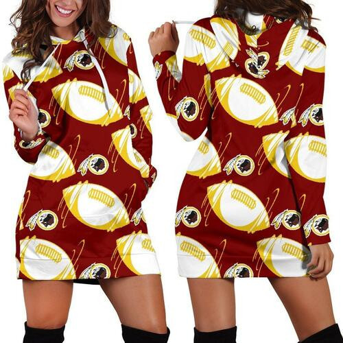 Washington Redskins Hoodie Dress Sweater Dress Sweatshirt Dress 3d All Over Print For Women Hoodie