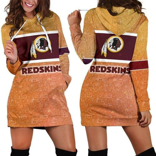 Washington Redskins Hoodie Dress Sweater Dress Sweatshirt Dress 3d All Over Print For Women Hoodie