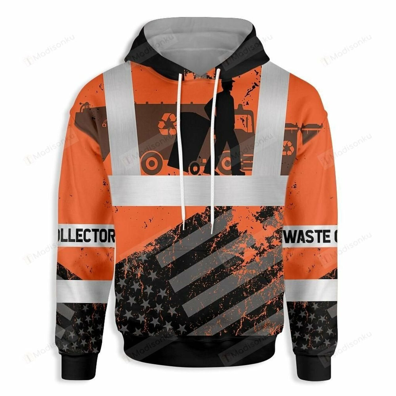 Waste Collector American Flag 3d All Over Print Hoodie