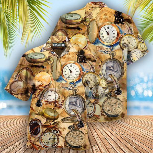 Watch Lost Time Is Never Found Again Pocket Watch Edition - Hawaiian Shirt - Hawaiian Shirt For Men