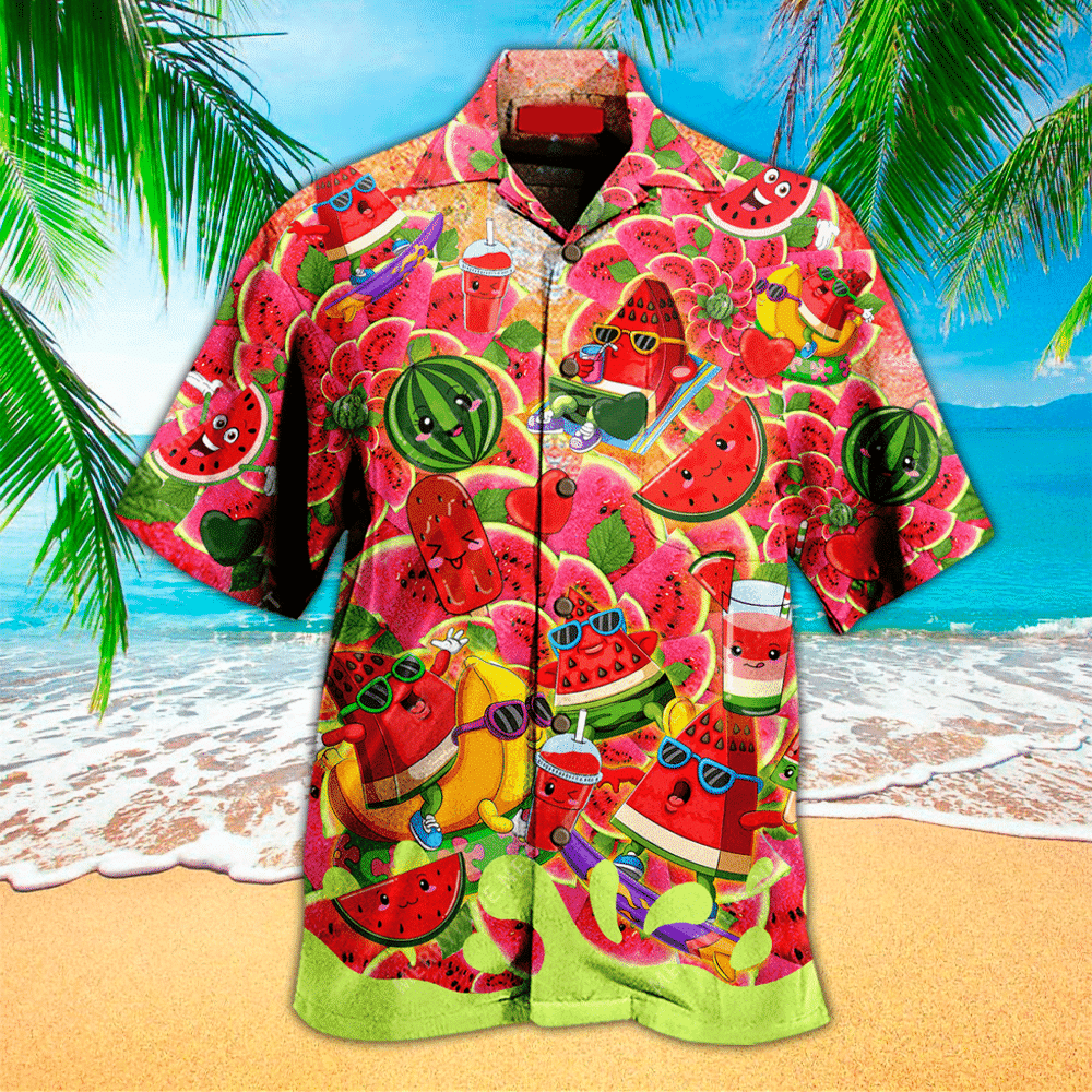 Watermelon Aloha Shirt Hawaiian Shirt For Watermelon Lovers Shirt For Men and Women