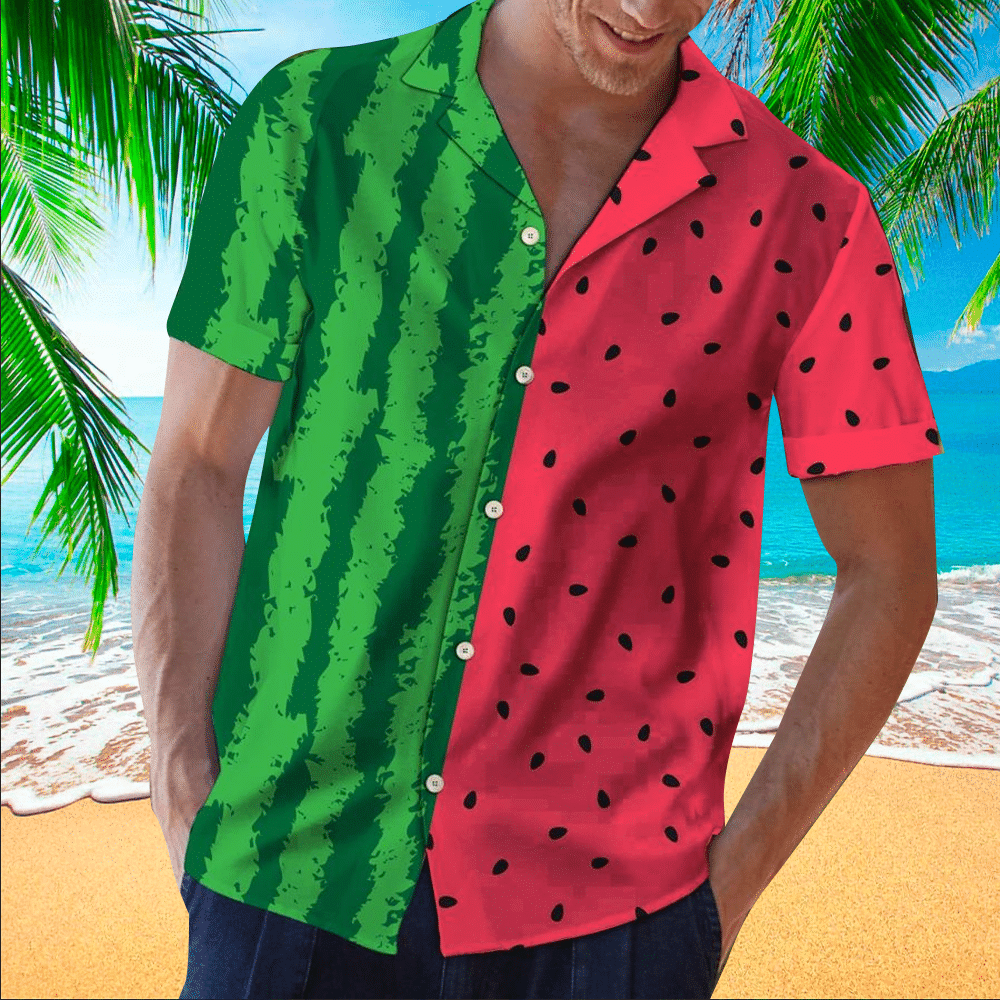 Watermelon Hawaiian Shirt Perfect Watermelon Clothing Shirt For Men and Women