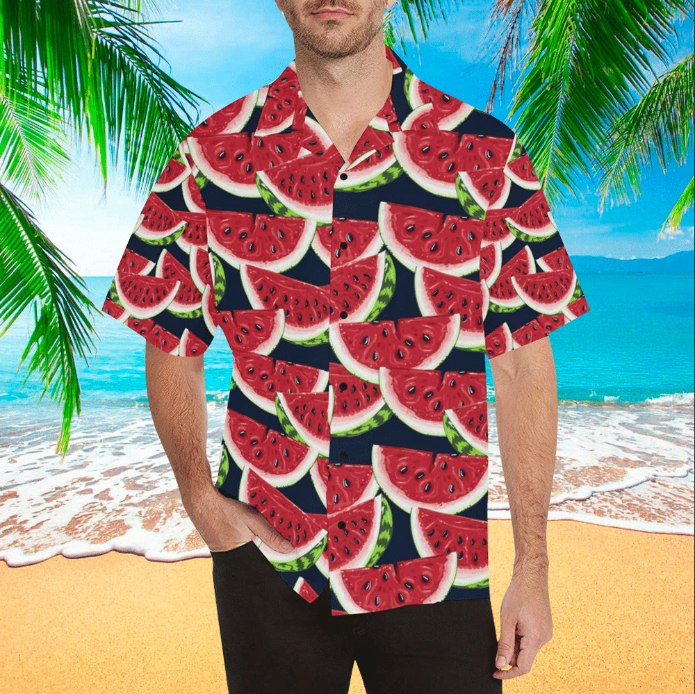 Watermelon Hawaiian Shirt Watermelon Button Up Shirt For Men and Women