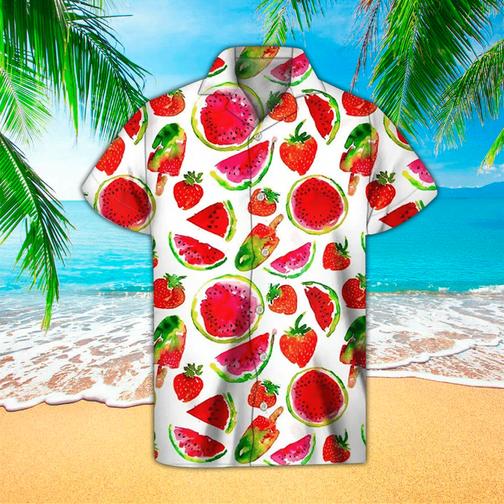 Watermelon Hawaiian Shirt Watermelon Button Up Shirt For Men and Women