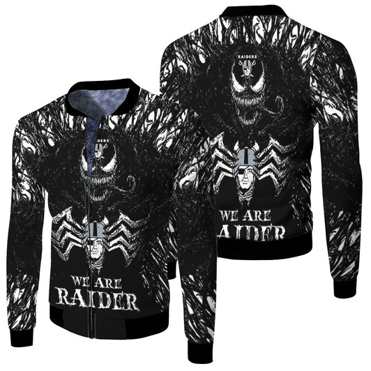 We Are Raiders Venom Oakland Raiders Fleece Bomber Jacket