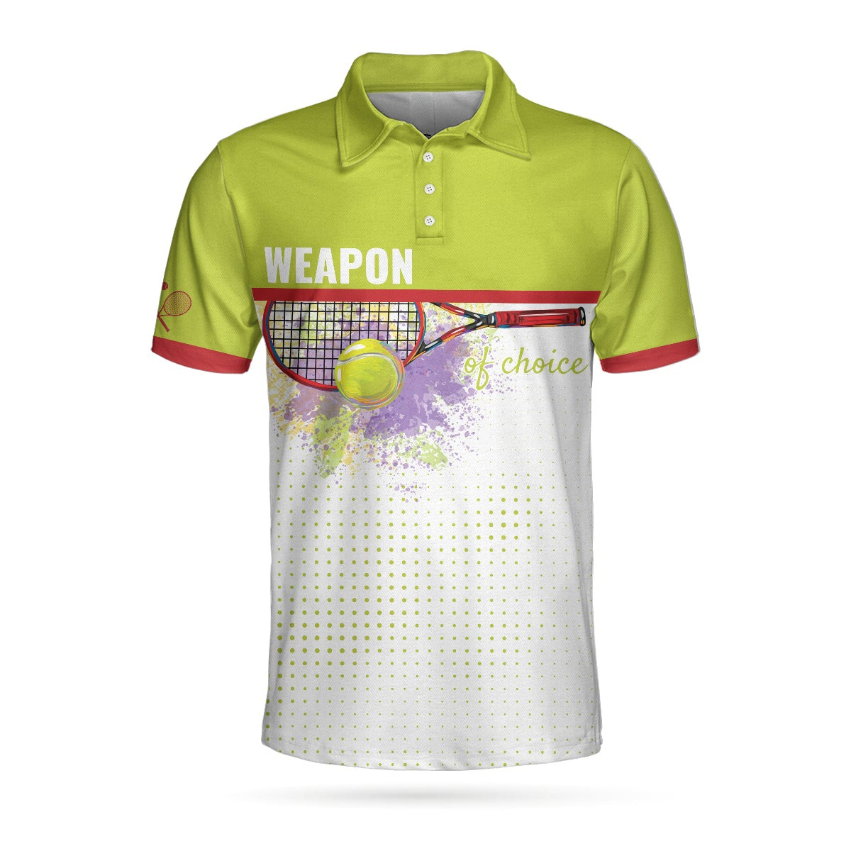 Weapon Of Choice Short Sleeve Polo Shirt Tennis Racket Hit The Ball Polo Shirt Best Golf Shirt For Men