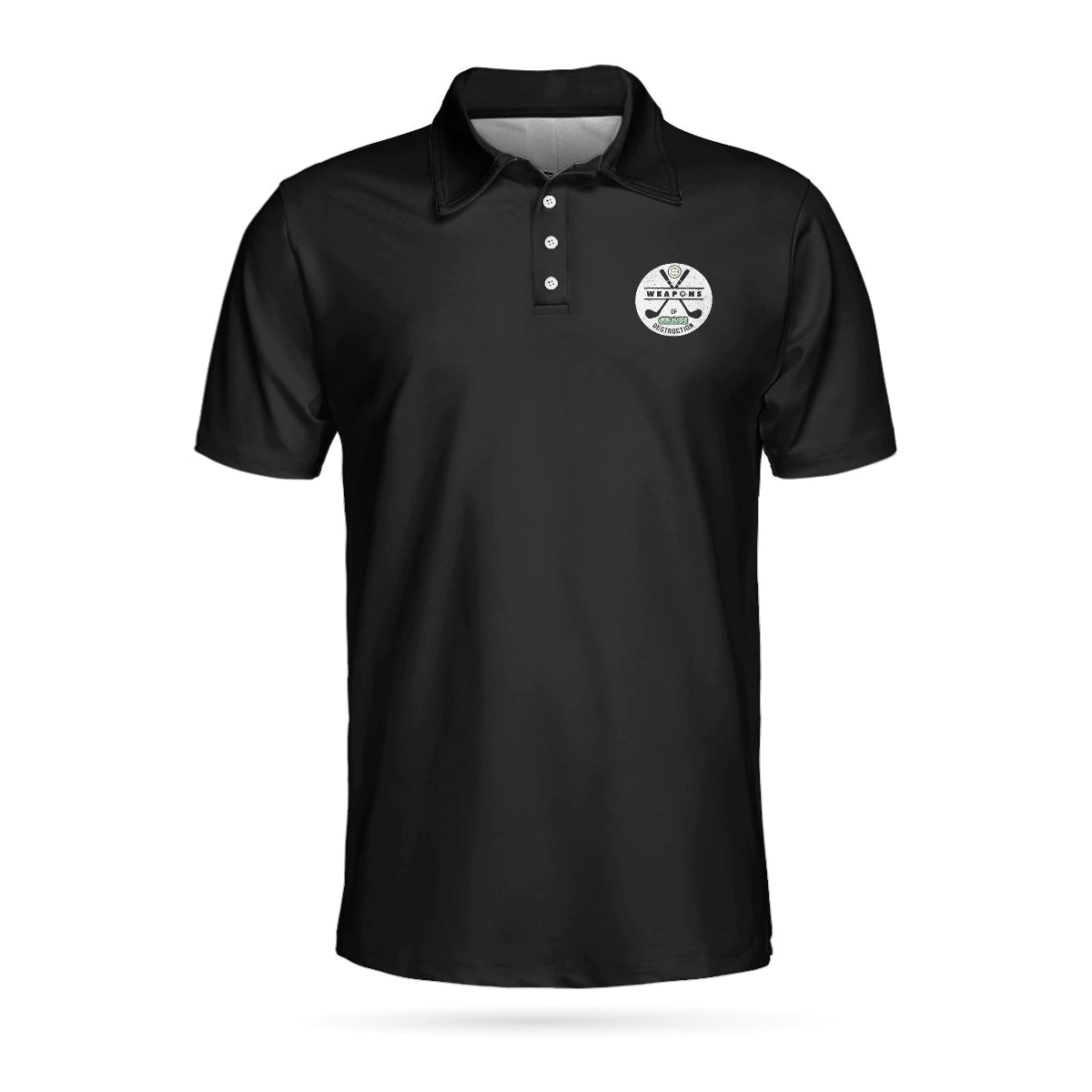 Weapons Of Grass Destruction Short Sleeve Custom Polo Shirt Personalized Black Polo Shirt Best Golf Shirts Short Sleeve Polo For Men