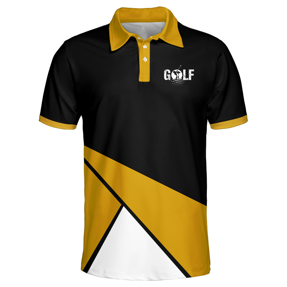 Argyle Pattern Skeleton Golfer Polo Shirt