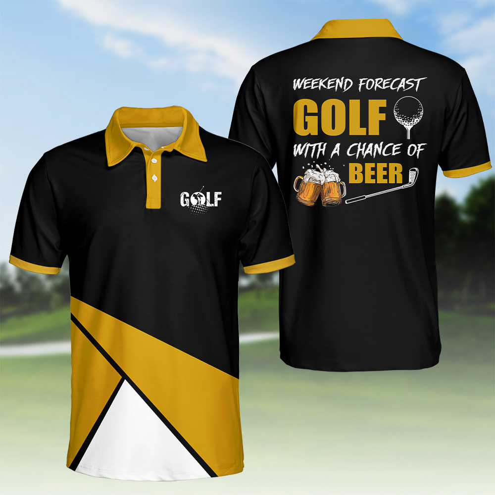 Weekend Forecast Beer And Golf Polo Shirt