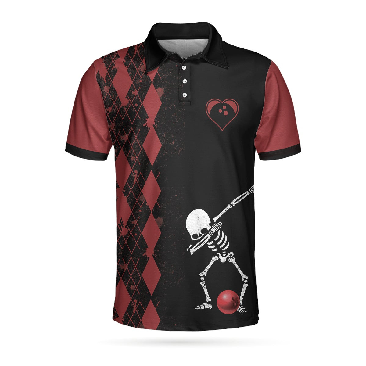 Weekend Forecast Chance Of Bowling Polo Shirt Red Argyle Short Sleeve Bowling Shirt For Male Players