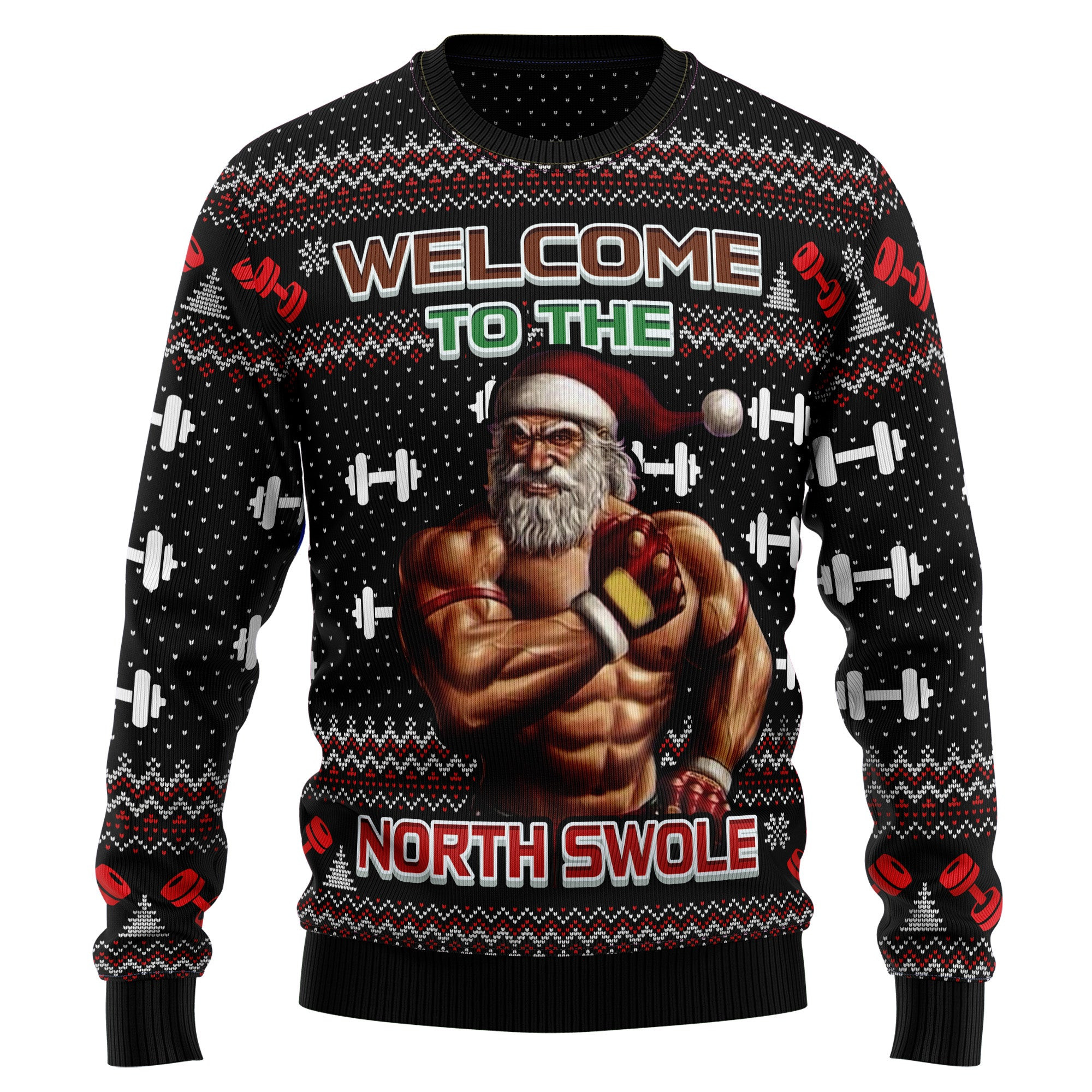 Welcome To The North Swole Ugly Christmas Sweater