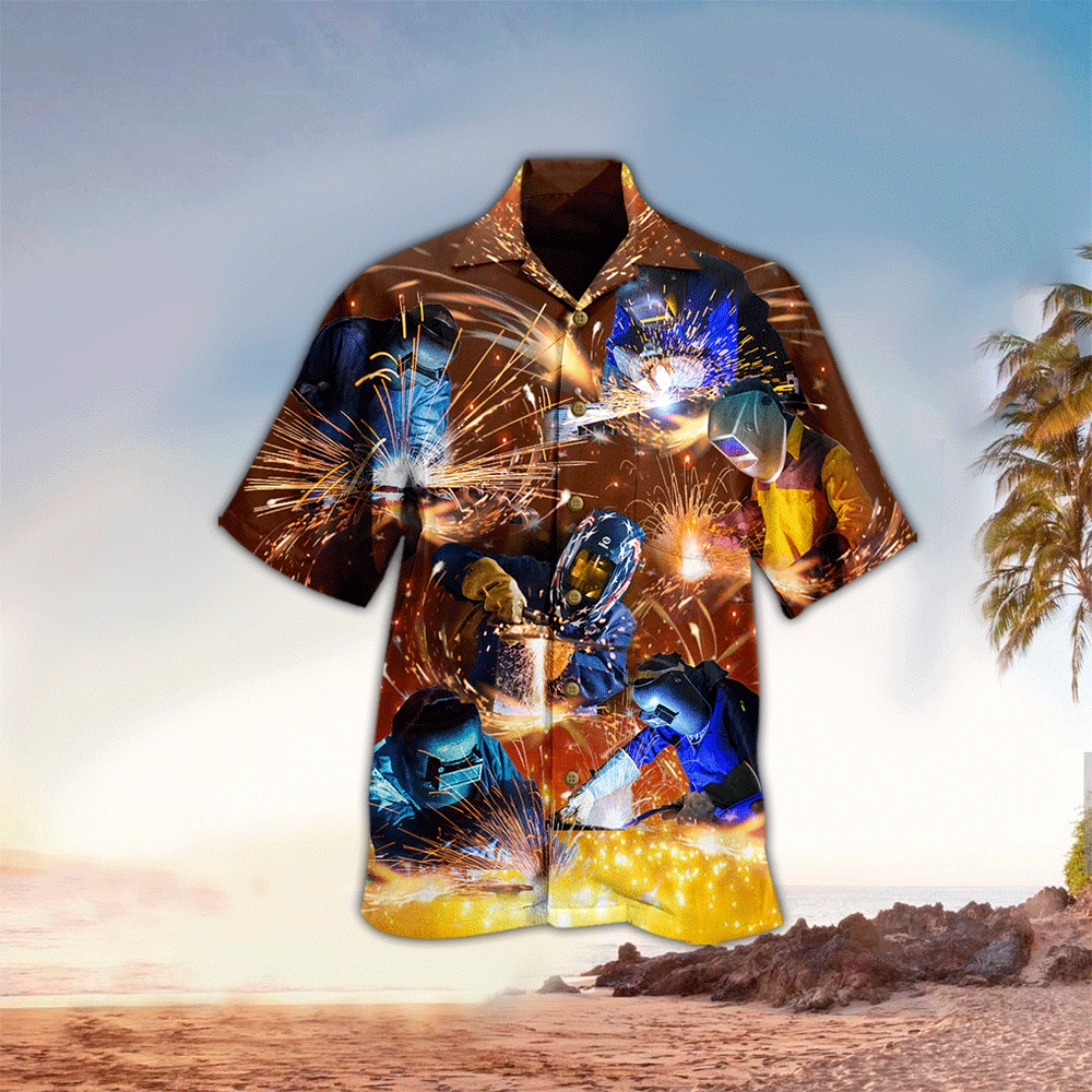 Welder Hawaiian Shirt For Men Welder Lover Gifts Shirt for Men and Women