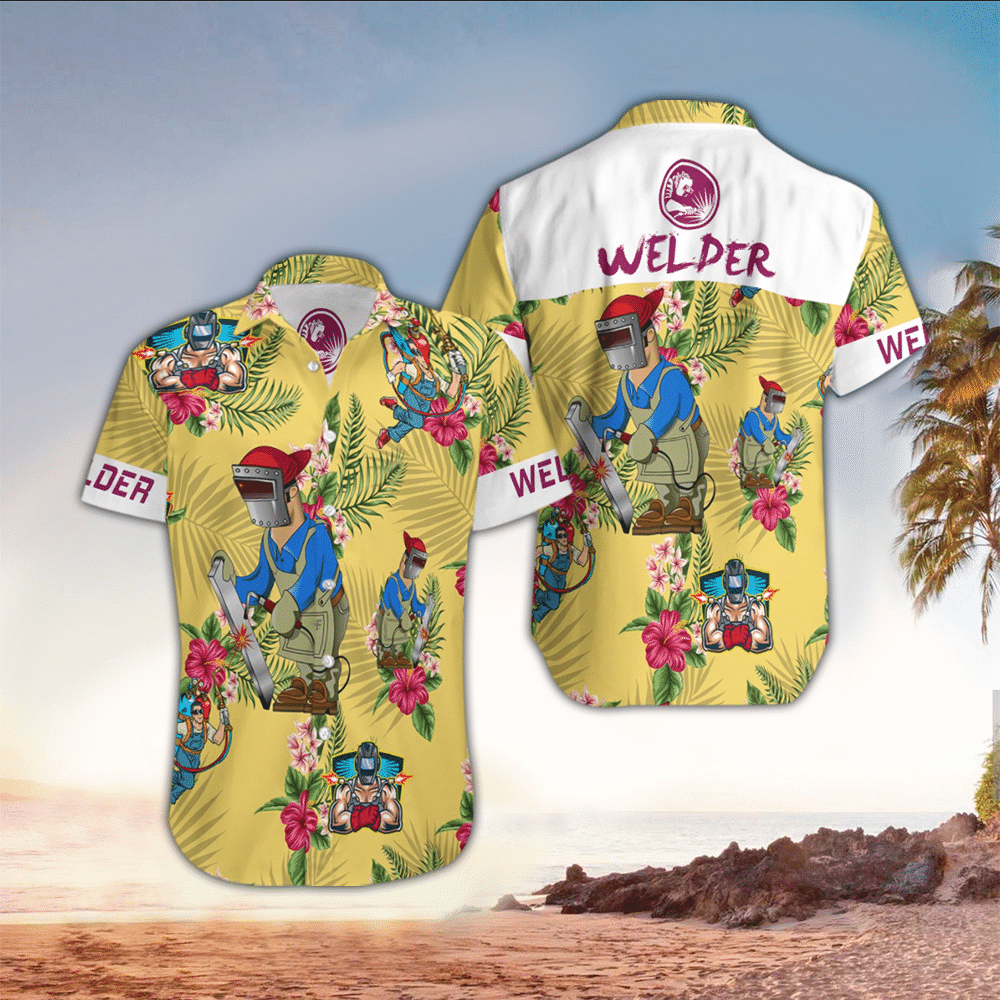 Welder Hawaiian Shirt For Men Welder Lover Gifts Shirt for Men and Women