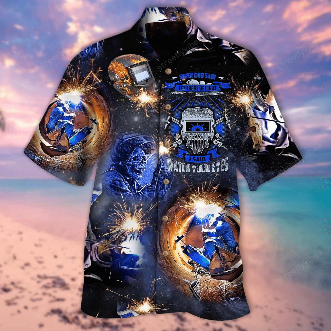 Welding Let There Be Light Hawaiian Shirt Hawaiian Shirt For Men