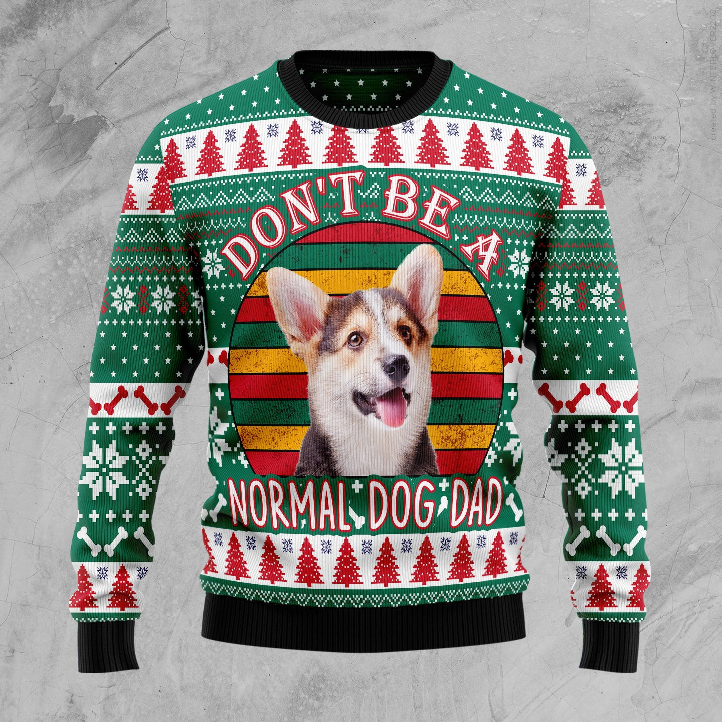 Welsh Corgi Dog Dad Ugly Christmas Sweater