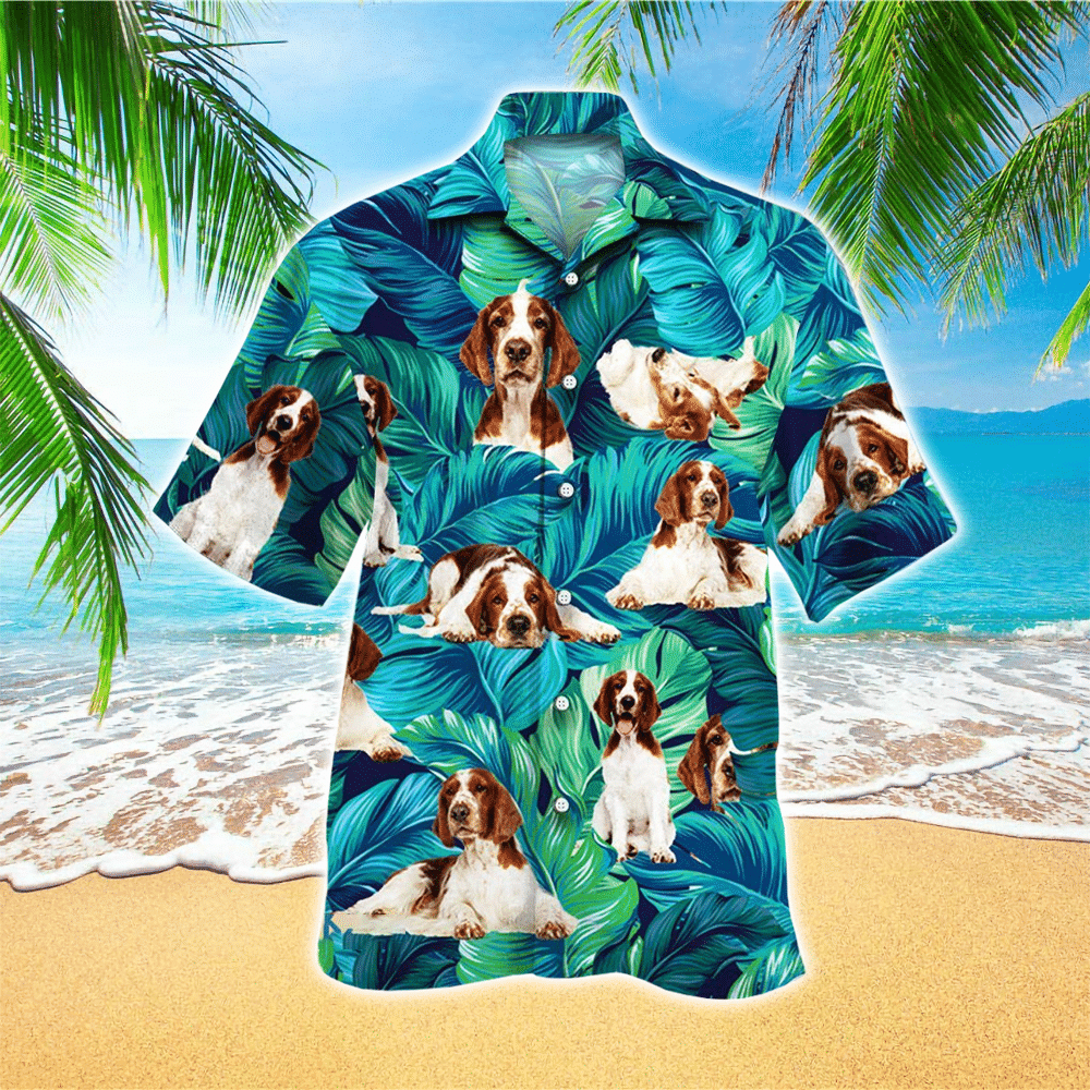 Welsh Springer Spaniel Dog Lovers Hawaiian Shirt for Men and Women