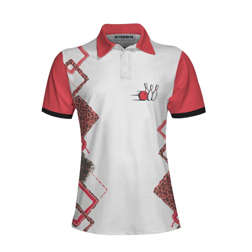 Were More Than Just Bowling Friends Were Like A Really Small Gang Short Sleeve Women Polo Shirt Leopard Bowling Shirt