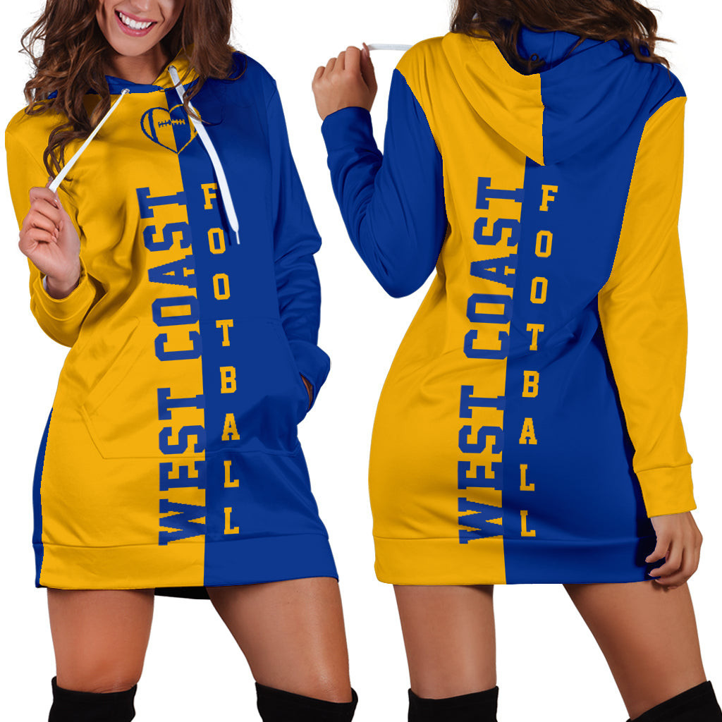 West Coast Football Hoodie Dress 3d All Over Print For Women Hoodie