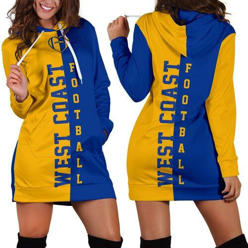 West Coast Football Hoodie Dress Sweater Dress Sweatshirt Dress 3d All Over Print For Women Hoodie