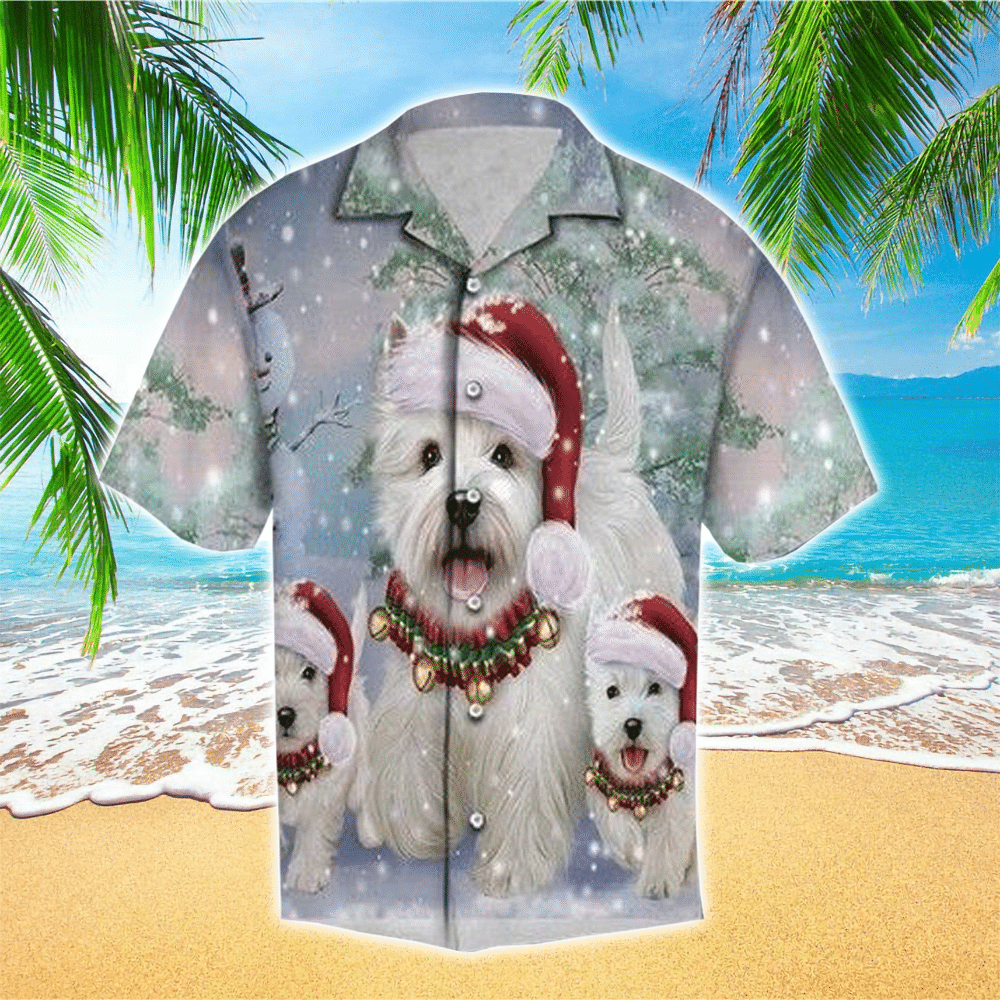 West Highland Hawaiian Shirt Mens Hawaiian Shirt For Dog Lover Shirt for Men and Women