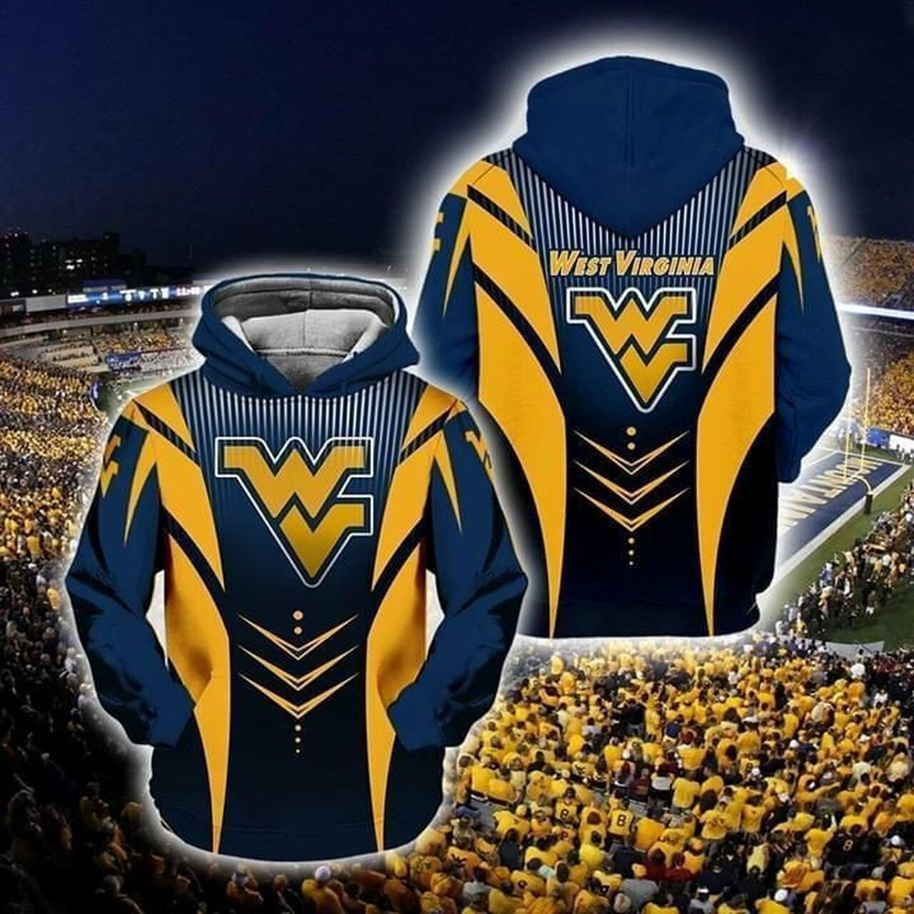 West Virginia Mountaineers For Fan 3d All Over Print Hoodie
