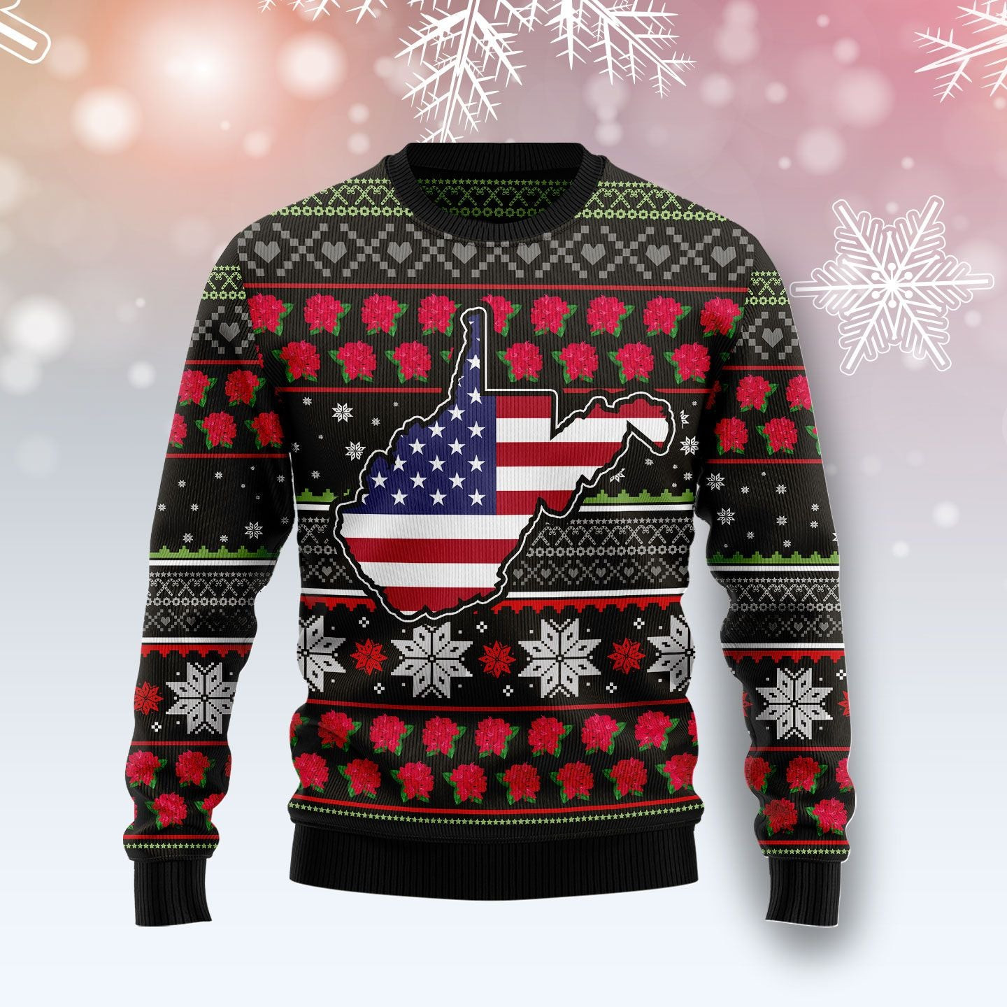 West Virginia Xmas Ugly Christmas Sweater