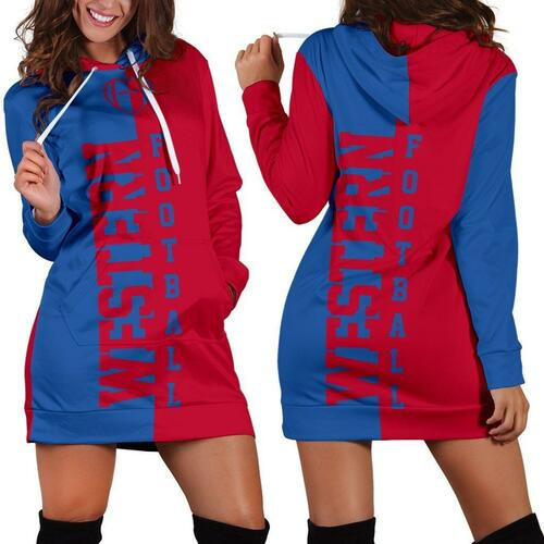 Western Football Hoodie Dress Sweater Dress Sweatshirt Dress 3d All Over Print For Women Hoodie