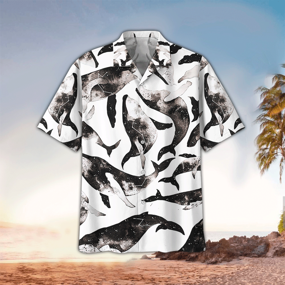 Whale Aloha Shirt Hawaiian Shirt For Whale Lovers Shirt for Men and Women